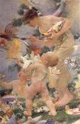 Franz Dvorak paintting the birds china oil painting reproduction